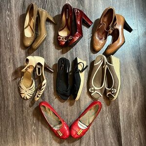 BIG Lot of 7 Pairs Naturalizer Heels, Wedges, Flats